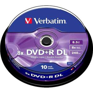 Verbatim DVD+R Dual Layer 10ks, 8.5GB 8x 43666 - DVD disk