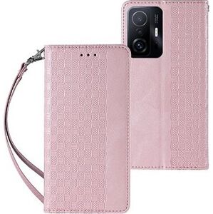 Magnet Strap knižkové kožené puzdro na Samsung Galaxy A13 5G, ružové