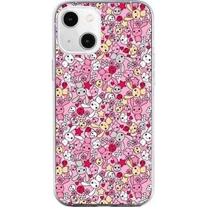 TopQ iPhone 13 mini silikón Pink Bunnies 64684