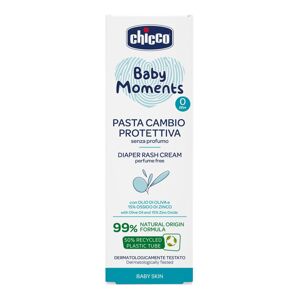 CHICCO Krém na detský zadoček Baby Moments bez parfému s 99% prírodných zložiek 100ml, 0m+ 01211.40
