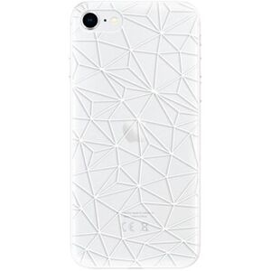 iSaprio Abstract Triangles 03 white na iPhone SE 2020